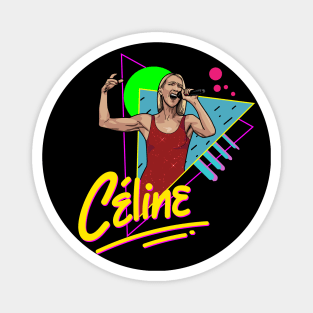 Celine Dion Retro Style T-Shirt Design Magnet